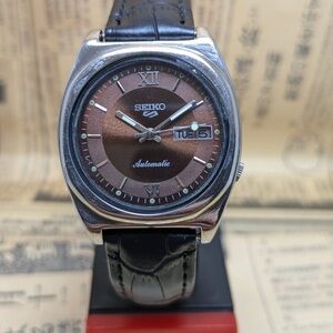 Vintage Seiko 5 Automatic Brown Dial – Day-Date, Japan Made